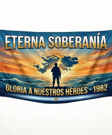 Bandera Rectangular Heroes de Malvinas